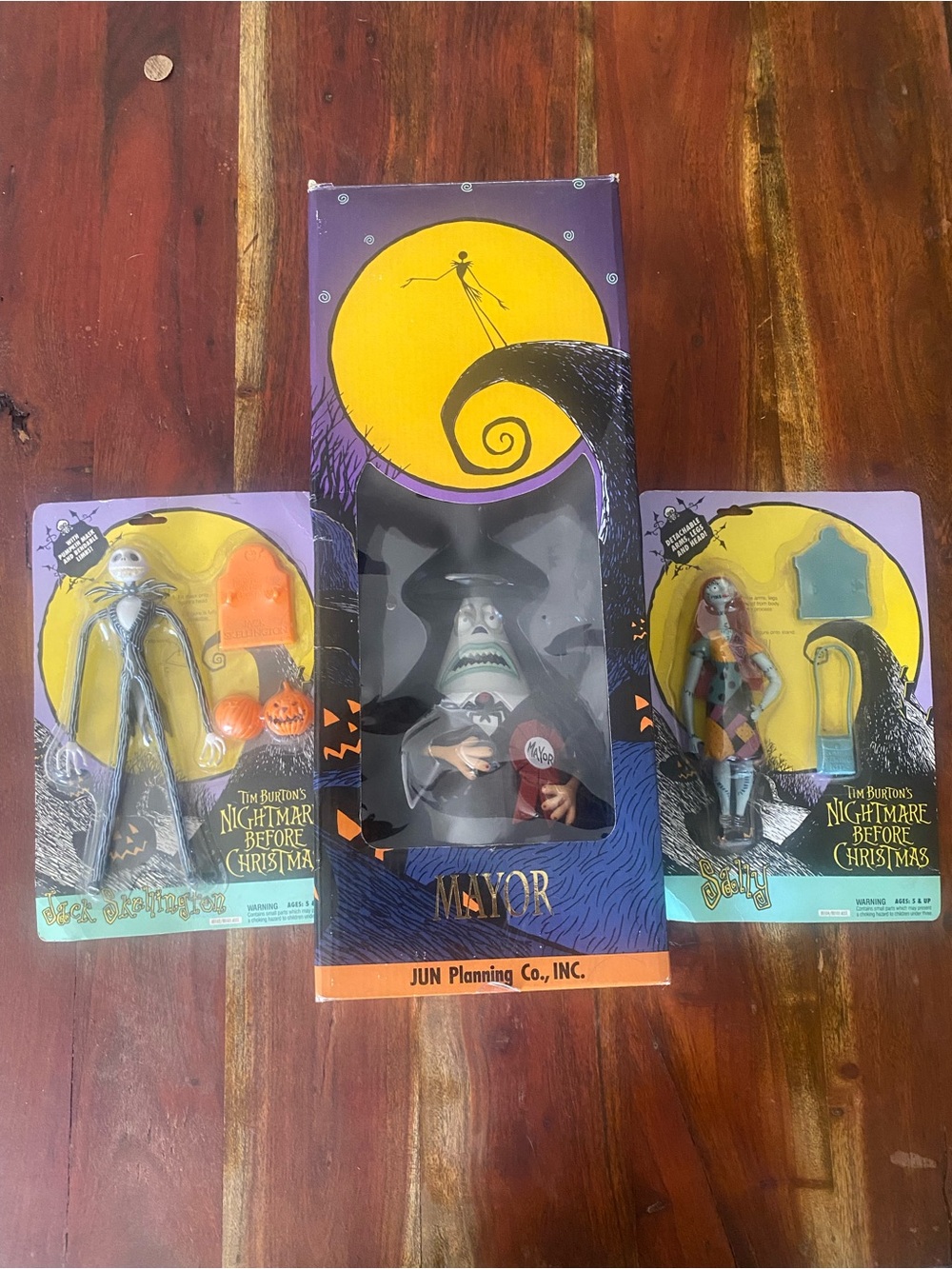 The Nightmare Before Christmas Jack, skeleton and Sally, Mayor Action Figure -